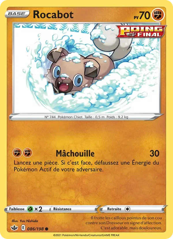Carte Pokémon Rocabot #86 — Règne de Glace