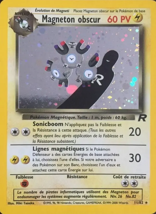 Carte Pokémon Magneton obscur #11 — Team Rocket