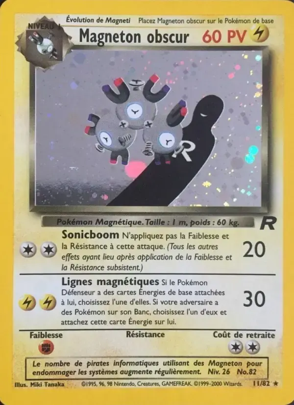 Carte Pokémon Magneton obscur #11 — Team Rocket