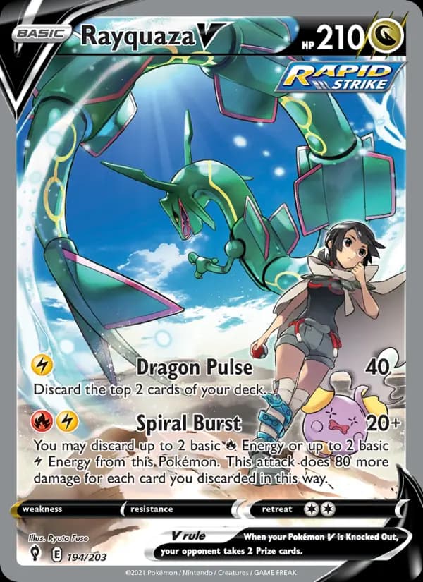 Rayquaza V #194 — Evolving Skies