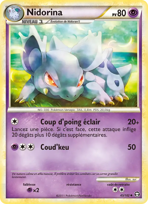 Carte Pokémon Nidorina #45 — Triomphant