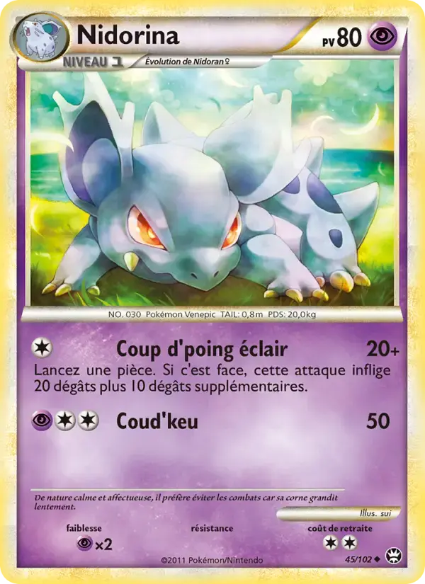 Carte Pokémon Nidorina #45 — Triomphe