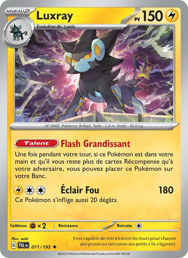 Carte Pokémon Luxray #071 — Évolutions à Paldea