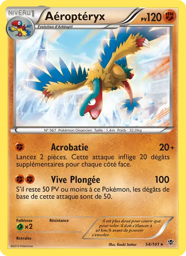 Carte Pokémon Aéroptéryx #54 — Explosion Plasma