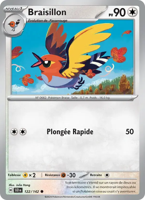 Carte Pokémon Braisillon #122 — Couronne Stellaire