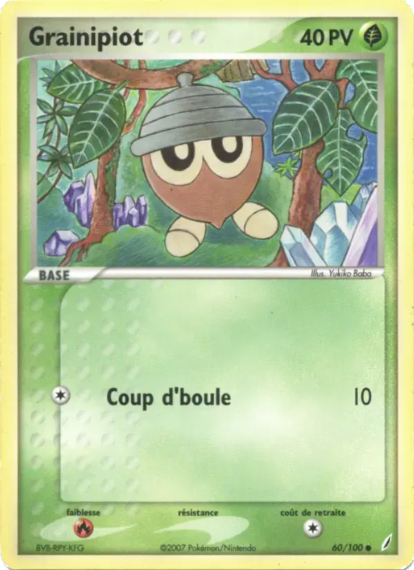 Carte Pokémon Grainipiot #60 — Gardiens de Cristal