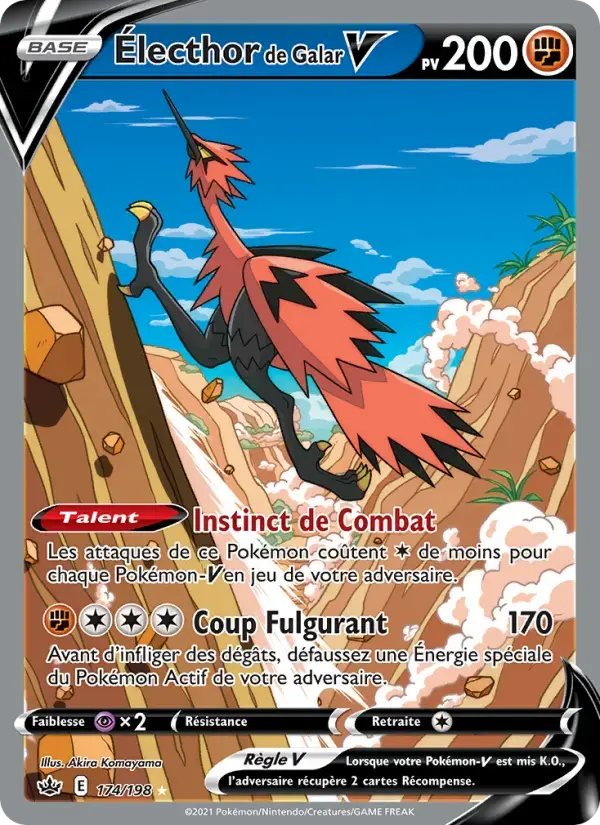 Carte Pokémon Électhor de Galar V #174 — Règne de Glace