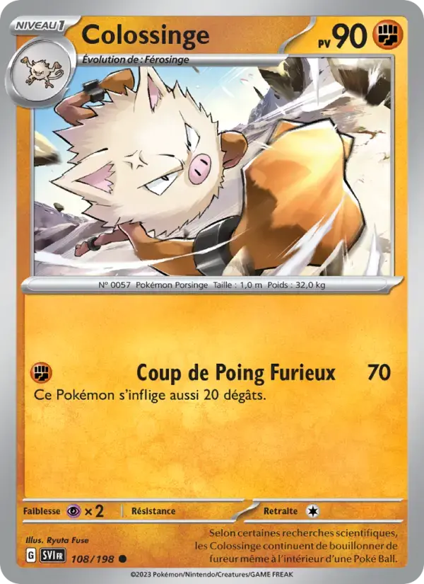Carte Pokémon Colossinge #108 — Écarlate et Violet