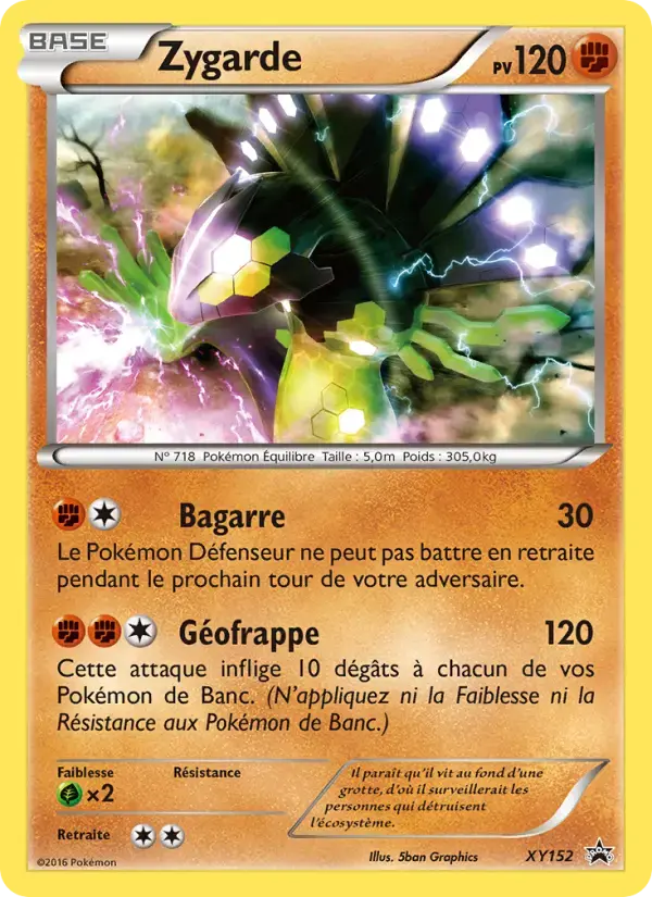 Carte Pokémon Zygarde #XY152 — Promos X&Y