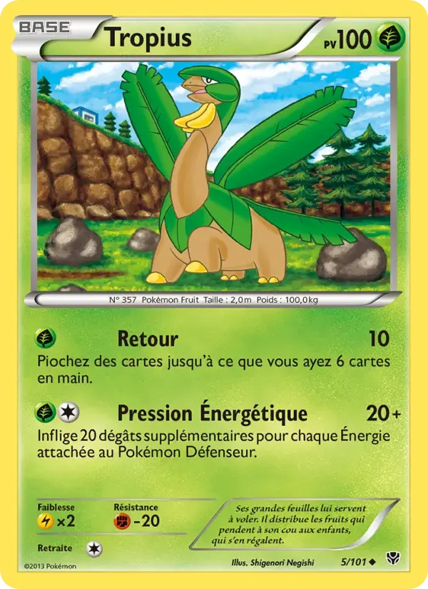 Carte Pokémon Tropius #5 — Explosion Plasma
