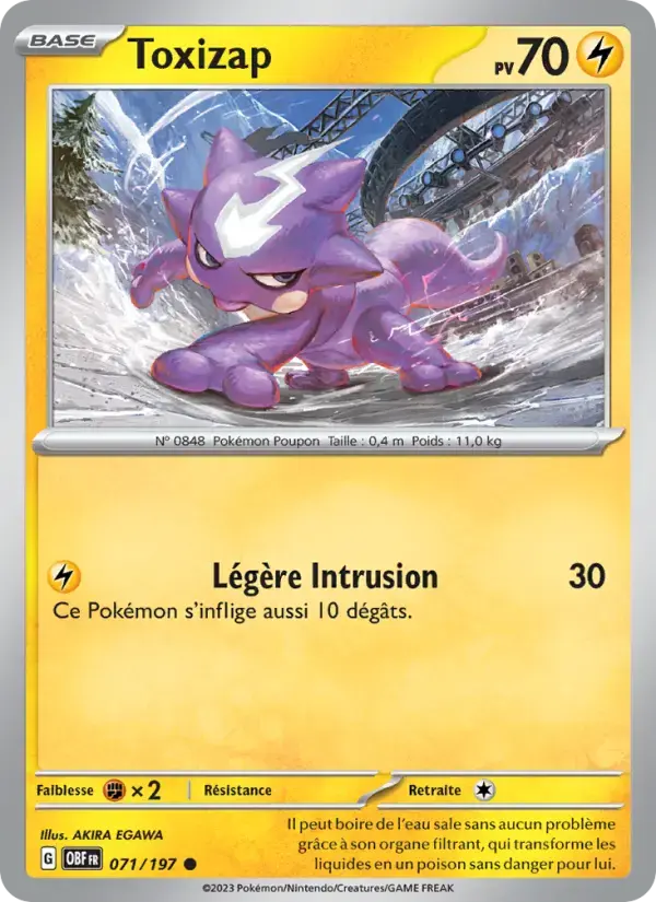 Carte Pokémon Toxizap #071 — Flammes Obsidiennes