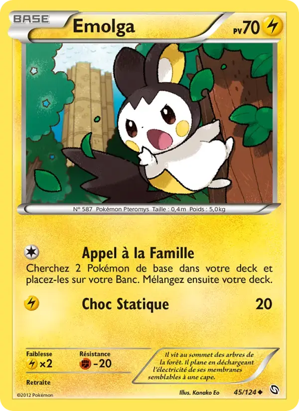 Carte Pokémon Emolga #45 — Dragons Exaltés