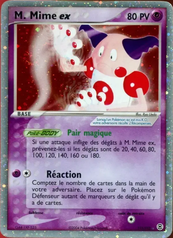 Carte Pokémon M. Mime ex #111 — Rouge Feu & Vert Feuille