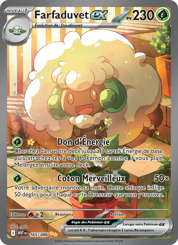 Carte Pokémon Farfaduvet-ex #165 — Flamme Blanche