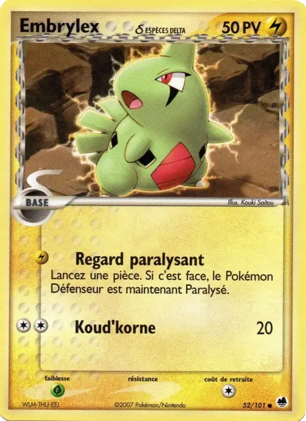 Carte Pokémon Embrylex δ #052 — Île des Dragons
