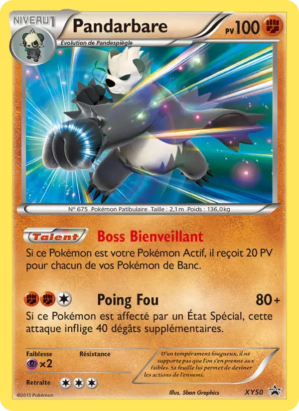 Carte Pokémon Pandarbare #XY50 — Promos X&Y