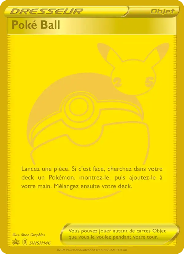 Carte Pokémon Poké Ball #SWSH146 — Promos Épée et Bouclier