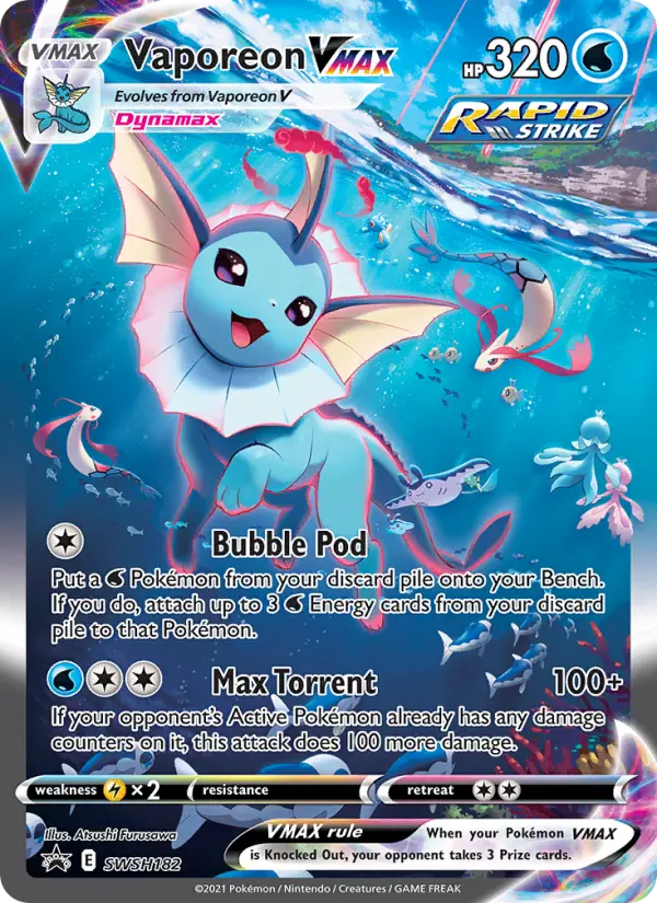 Carte Pokémon Aquali VMAX #SWSH182 — Promos Épée et Bouclier