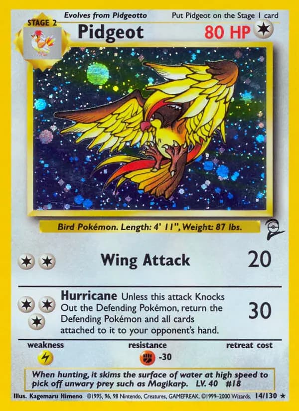Pidgeot #14 — Base Set 2