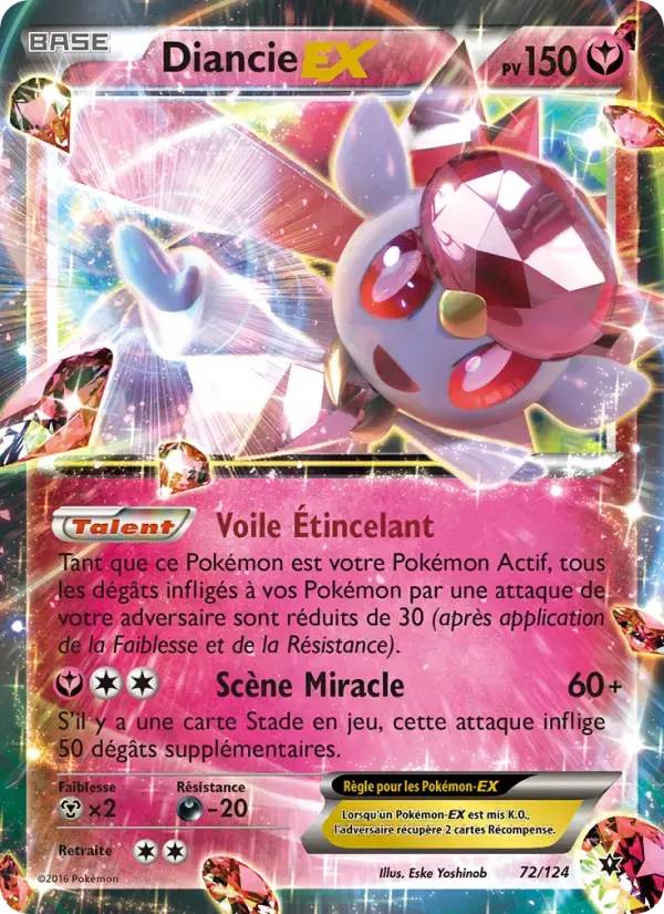 Carte Pokémon Diancie EX #72 — Impact des Destins