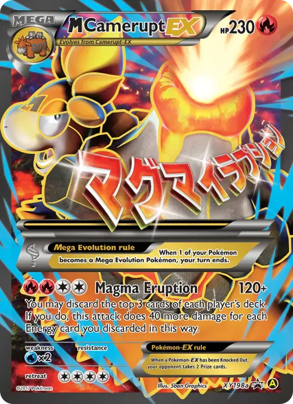 Carte Pokémon M Camerupt-EX #XY198a — Promos X&Y
