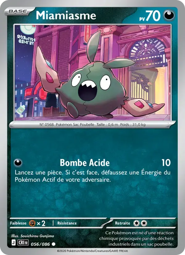 Carte Pokémon Miamiasme #056 — Chaos Ascendant