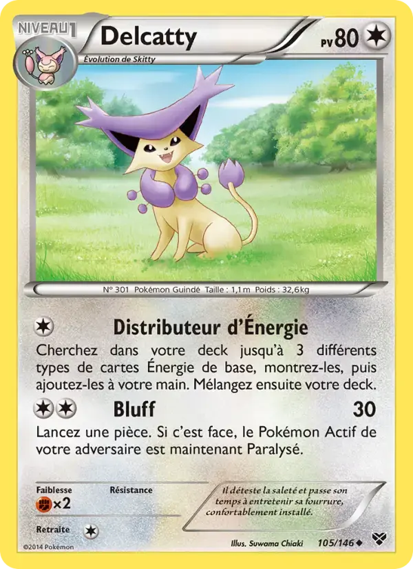 Carte Pokémon Delcatty #105 — XY