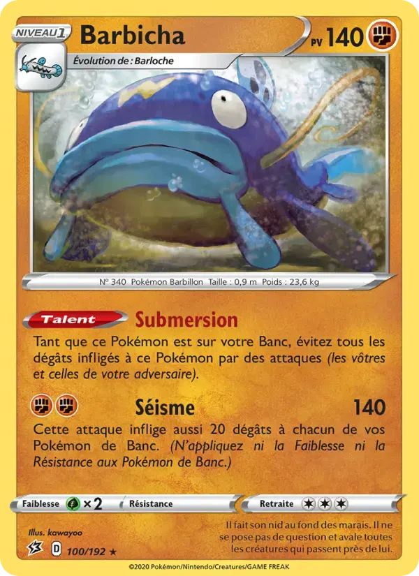 Carte Pokémon Barbicha #100 — Clash des Rebelles