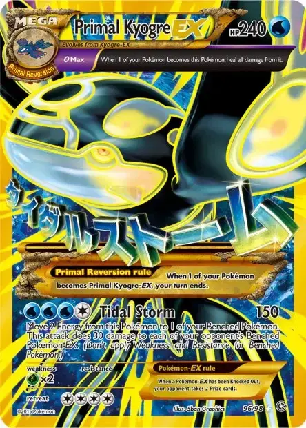 Carte Pokémon Primo-Kyogre-EX #96/98 — Jumbo