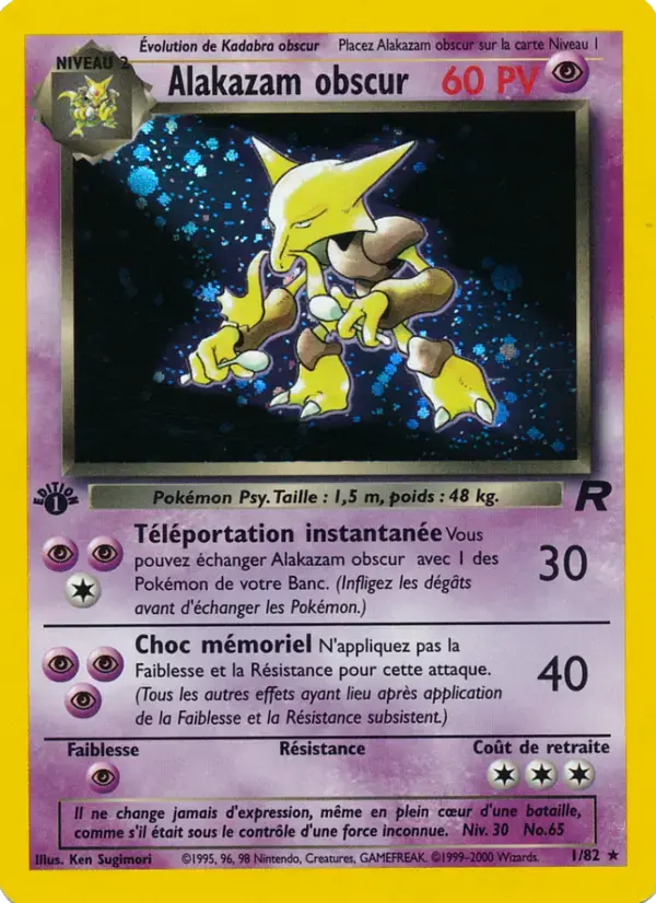 Carte Pokémon Alakazam obscur #1 — Team Rocket