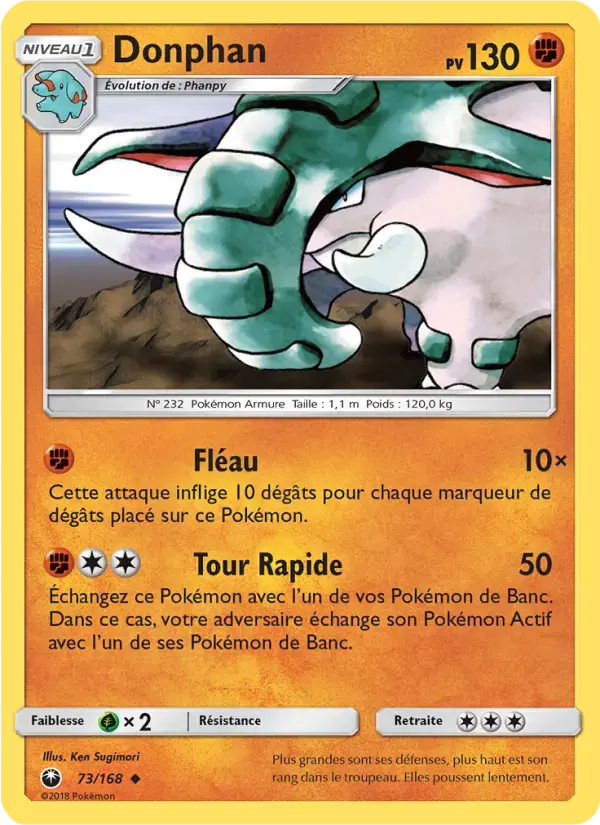 Carte Pokémon Donphan #73 — Tempête Céleste