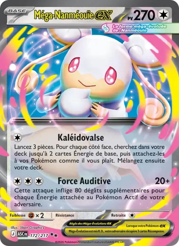 Carte Pokémon Méga-Nanméouïe-ex #172 — Héros Transcendants