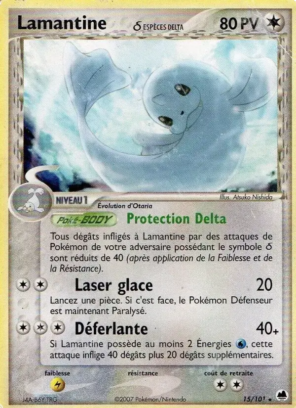 Carte Pokémon Lamantine δ #015 — Île des Dragons