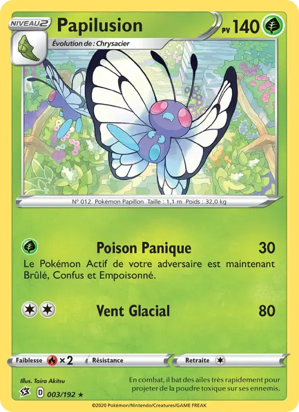 Carte Pokémon Papilusion #3 — Clash des Rebelles
