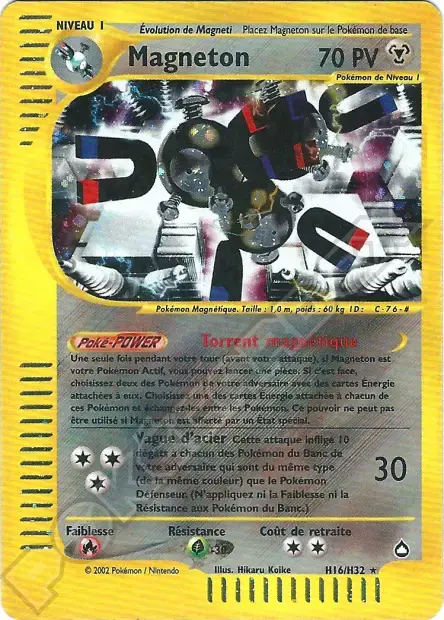 Carte Pokémon Magneton #H16 — Aquapolis