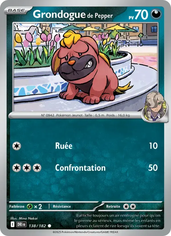 Carte Pokémon Grondogue de Pepper #138 — Rivalités Destinées