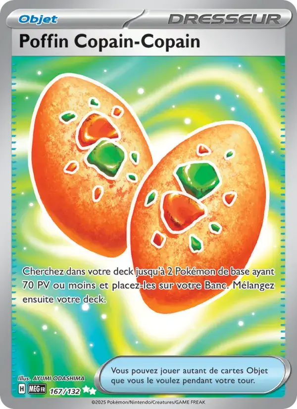 Carte Pokémon Poffin Copain-Copain #167 — Méga-Évolution