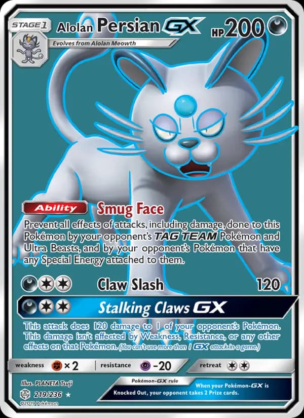 Alolan Persian GX #219 — Cosmic Eclipse
