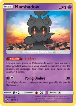 Carte Pokémon Marshadow #45 — Légendes Brillantes