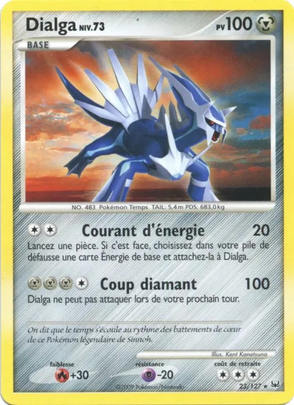 Carte Pokémon Dialga #23 — Platine
