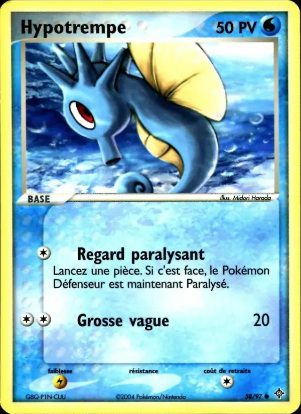 Carte Pokémon Hypotrempe #58 — Dragon
