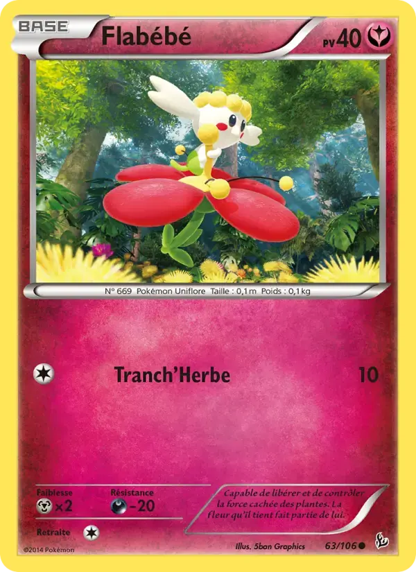 Carte Pokémon Flabébé #63 — Étincelles