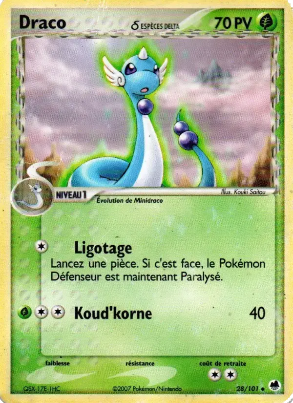 Carte Pokémon Draco δ #028 — Île des Dragons