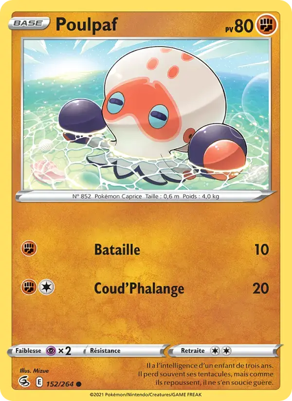 Carte Pokémon Poulpaf #152 — Poing de Fusion