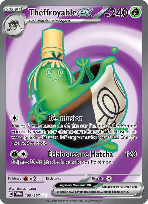Carte Pokémon Théffroyable-ex #189 — Mascarade Crépusculaire