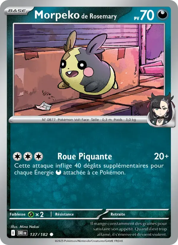 Carte Pokémon Morpeko de Rosemary #137 — Rivalités Destinées