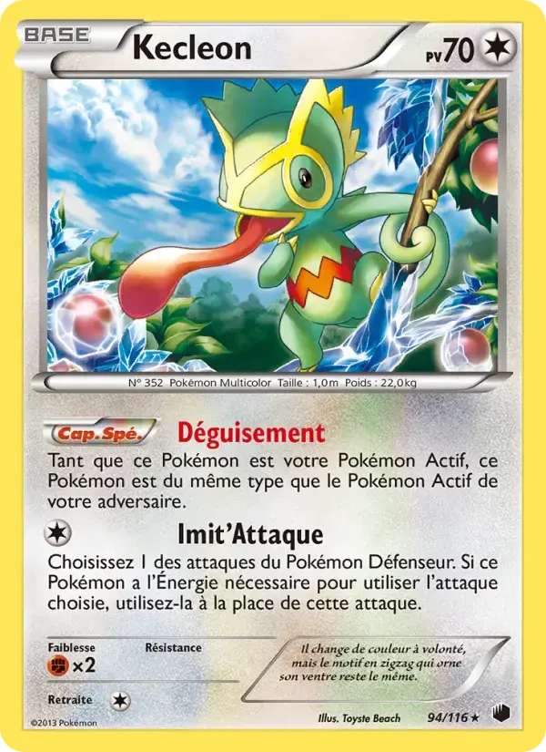 Carte Pokémon Kecleon #94 — Glaciation Plasma