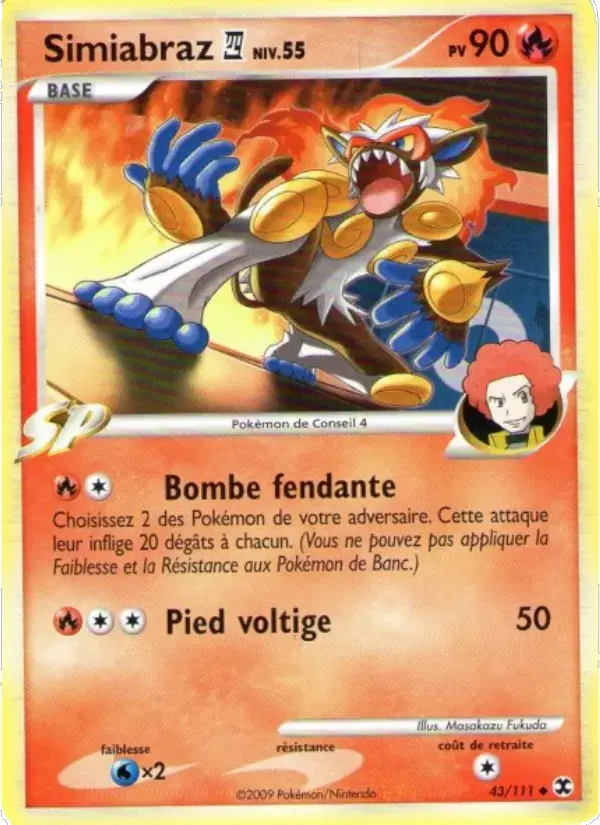 Carte Pokémon Simiabraz  Niv. 55 #43 — Rivaux Émergeants
