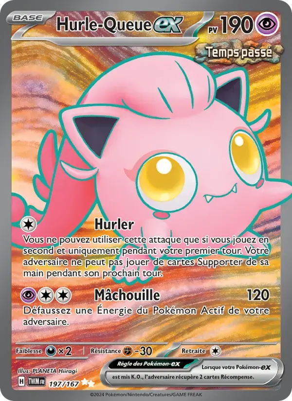 Carte Pokémon Hurle-Queue-ex #197 — Mascarade Crépusculaire