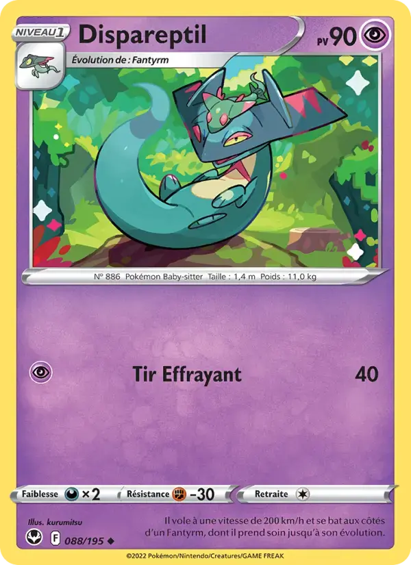 Carte Pokémon Dispareptil #088 — Tempête Argentée